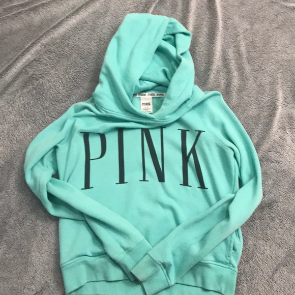 PINK Victoria's Secret Sweaters - PINK mint green pull over sweat shirt! Size med